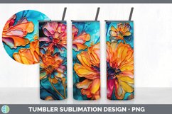 Neon Calendula Flowers Tumbler | Bundle 20 oz Skinny Tumbler Product Image 6
