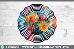 Neon Calendula Flowers Wind Spinner | Bundle Spinner Designs Product Image 8