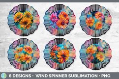Neon Calendula Flowers Wind Spinner | Bundle Spinner Designs Product Image 2