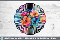 Neon Camellia Flowers Wind Spinner | Bundle Spinner Designs Product Image 7