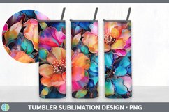 Neon Camellia Flowers Tumbler | Bundle 20 oz Skinny Tumbler Product Image 7