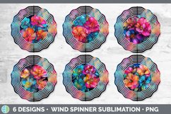 Neon Camellia Flowers Wind Spinner | Bundle Spinner Designs Product Image 2