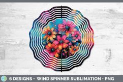 Neon Daisy Flowers Wind Spinner | Bundle Spinner Designs Product Image 4