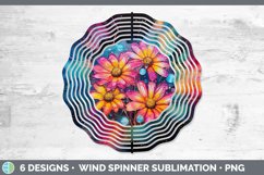 Neon Daisy Flowers Wind Spinner | Bundle Spinner Designs Product Image 5