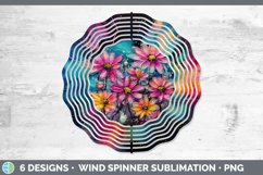 Neon Daisy Flowers Wind Spinner | Bundle Spinner Designs Product Image 6