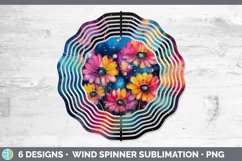 Neon Daisy Flowers Wind Spinner | Bundle Spinner Designs Product Image 8
