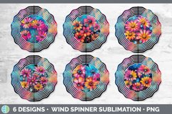 Neon Daisy Flowers Wind Spinner | Bundle Spinner Designs Product Image 2