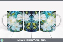 Neon Gardenia Flowers Mug Wrap | Bundle Coffee Cup Designs Product Image 6