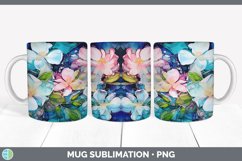 Neon Gardenia Flowers Mug Wrap | Bundle Coffee Cup Designs Product Image 7