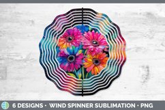 Neon Gerbera Daisy Flowers Wind Spinner | Bundle Spinner Des Product Image 3