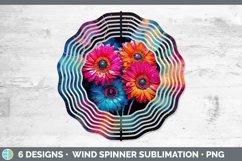 Neon Gerbera Daisy Flowers Wind Spinner | Bundle Spinner Des Product Image 4
