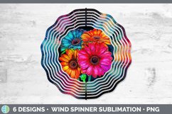 Neon Gerbera Daisy Flowers Wind Spinner | Bundle Spinner Des Product Image 5