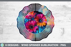 Neon Gerbera Daisy Flowers Wind Spinner | Bundle Spinner Des Product Image 6