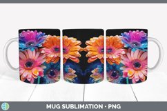 Neon Gerbera Daisy Flowers Mug Wrap | Bundle Coffee Cup Desi Product Image 6