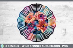 Neon Gerbera Daisy Flowers Wind Spinner | Bundle Spinner Des Product Image 8