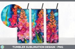 Neon Hyacinth Flowers Tumbler | Bundle 20 oz Skinny Tumbler Product Image 2