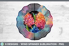 Neon Hyacinth Flowers Wind Spinner | Bundle Spinner Designs Product Image 4