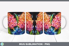 Neon Hyacinth Flowers Mug Wrap | Bundle Coffee Cup Designs Product Image 3