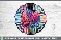 Neon Hyacinth Flowers Wind Spinner | Bundle Spinner Designs Product Image 5