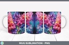 Neon Hyacinth Flowers Mug Wrap | Bundle Coffee Cup Designs Product Image 4