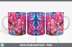 Neon Hyacinth Flowers Mug Wrap | Bundle Coffee Cup Designs Product Image 5