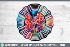 Neon Hyacinth Flowers Wind Spinner | Bundle Spinner Designs Product Image 7