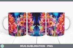 Neon Hyacinth Flowers Mug Wrap | Bundle Coffee Cup Designs Product Image 6