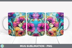 Neon Morning Glory Flowers Mug Wrap | Bundle Coffee Cup Desi Product Image 3