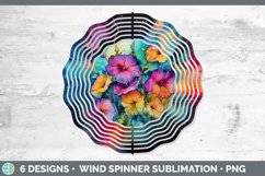 Neon Morning Glory Flowers Wind Spinner | Bundle Spinner Des Product Image 5