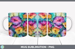 Neon Morning Glory Flowers Mug Wrap | Bundle Coffee Cup Desi Product Image 4