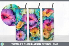 Neon Morning Glory Flowers Tumbler | Bundle 20 oz Skinny Tum Product Image 4
