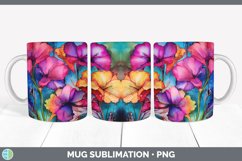 Neon Morning Glory Flowers Mug Wrap | Bundle Coffee Cup Desi Product Image 5