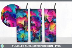 Neon Morning Glory Flowers Tumbler | Bundle 20 oz Skinny Tum Product Image 6