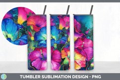 Neon Morning Glory Flowers Tumbler | Bundle 20 oz Skinny Tum Product Image 7