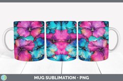 Neon Petunia Flowers Mug Wrap | Bundle Coffee Cup Designs Product Image 3