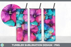 Neon Petunia Flowers Tumbler | Bundle 20 oz Skinny Tumbler D Product Image 3
