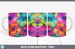 Neon Petunia Flowers Mug Wrap | Bundle Coffee Cup Designs Product Image 4