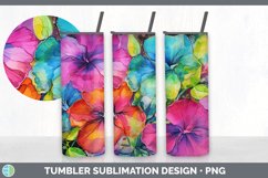 Neon Petunia Flowers Tumbler | Bundle 20 oz Skinny Tumbler D Product Image 4