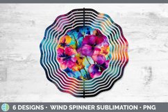 Neon Petunia Flowers Wind Spinner | Bundle Spinner Designs Product Image 6