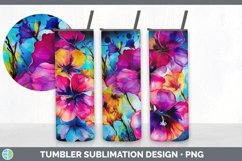 Neon Petunia Flowers Tumbler | Bundle 20 oz Skinny Tumbler D Product Image 5