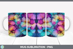 Neon Petunia Flowers Mug Wrap | Bundle Coffee Cup Designs Product Image 5