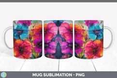 Neon Petunia Flowers Mug Wrap | Bundle Coffee Cup Designs Product Image 6