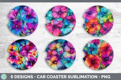 Neon Petunia Flowers Car Coaster | Bundle Coaster Designs Product Image 2
