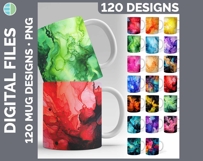 Watercolor Mug Wrap PNG Sublimation Designs Mega Bundle Product Image 23