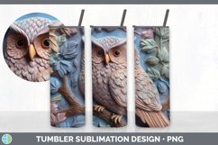 3D Owl Bird Tumbler | Sublimation 3D Tumbler Wrap Product Image 2