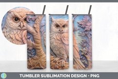 3D Owl Bird Tumbler | Sublimation 3D Tumbler Wrap Product Image 3