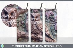 3D Owl Bird Tumbler | Sublimation 3D Tumbler Wrap Product Image 4