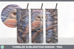 3D Owl Bird Tumbler | Sublimation 3D Tumbler Wrap Product Image 5