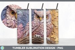 3D Owl Bird Tumbler | Sublimation 3D Tumbler Wrap Product Image 6