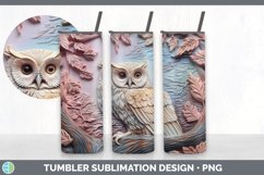 3D Owl Bird Tumbler | Sublimation 3D Tumbler Wrap Product Image 7